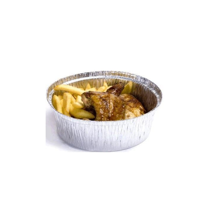 Folie pan voor gebraden kip Rond vormig 1900ml (500 stuks) Folie pan voor gebraden kip Rond vormig 1900ml (500 stuks)