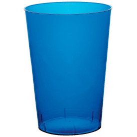 Plastic PS beker "Moon" blauw transparant 230ml (50 stuks) 