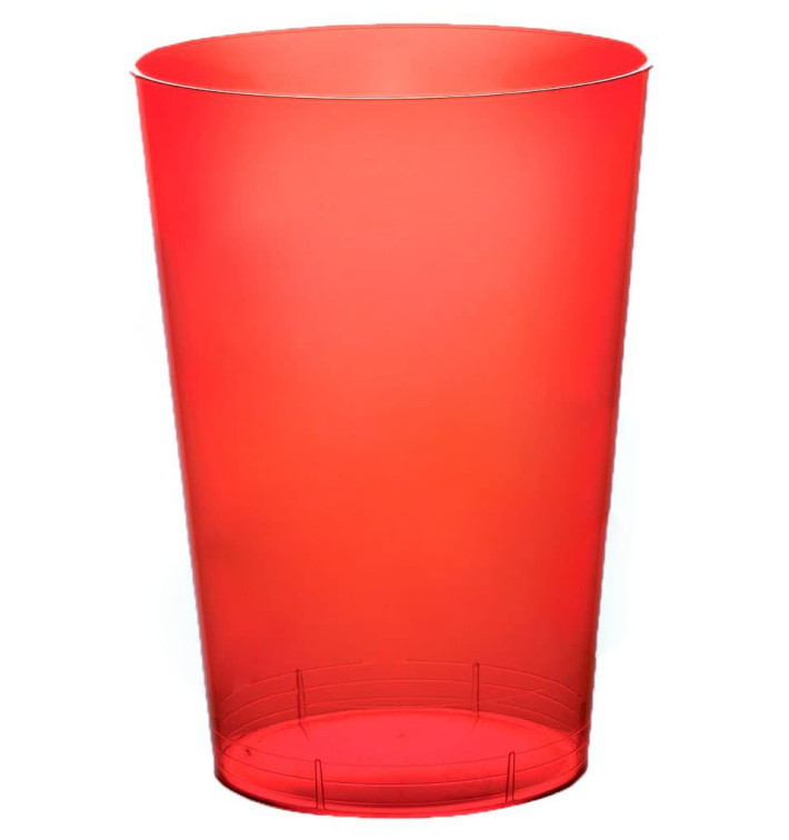 Verre Plastique Moon Rouge Transp. PS 230ml (1000 Unités)