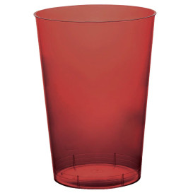 Plastic PS beker "Moon" bordeauxrood transparant 230ml (700 stuks)