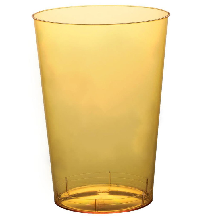 Verre Plastique Moon Jaune Transp. PS 230ml (50 Unités)