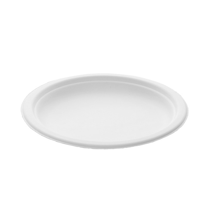 Assiette Bio en Canne à Sucre Blanc Ø180mm (50 Unités) Assiette Bio en Canne à Sucre Blanc Ø180mm (50 Unités)