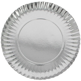 Assiette en Carton Ronde Argenté 230 mm (500 Unités)