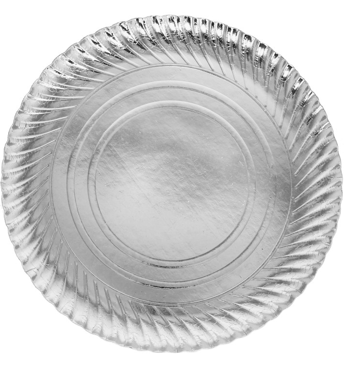 Assiette en Carton Ronde Argenté 300 mm (100 Unités) Assiette en Carton Ronde Argenté 300 mm (100 Unités)