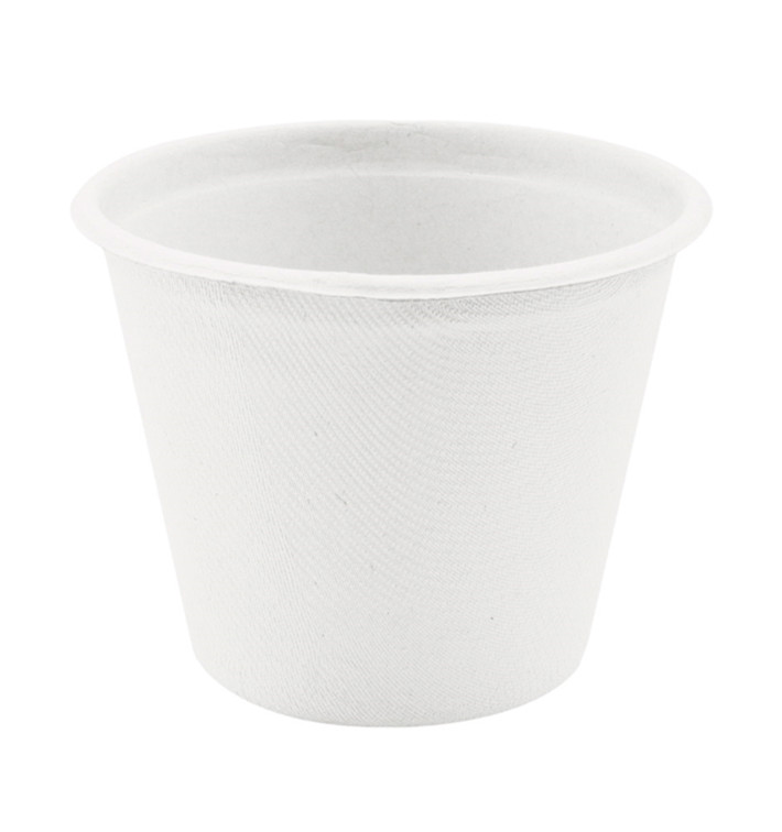 Pot Bio en Canne à Sucre Blanc Ø95mm 425ml (50 Utés)