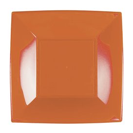 Plastic bord Plat oranje "Nice" PP 18 cm (25 stuks) 