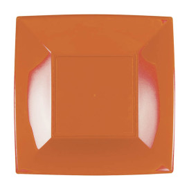 Plastic bord Plat oranje "Nice" PP 18 cm (300 stuks)