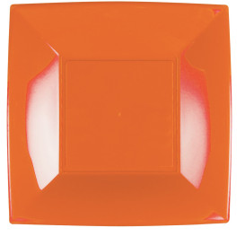 Plastic bord Plat oranje "Nice" PP 29 cm (12 stuks) 