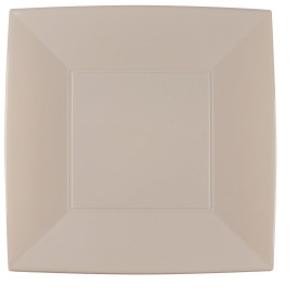 Assiette Plastique Réutilisable Plate Beige PP 290mm (144 Utés)