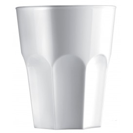 Plastic glas SAN Herbruikbaar "Rox" wit 300ml (120 stuks)