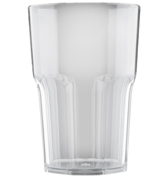 Plastic glas SAN Herbruikbaar "Graniten" transparant 400 ml (5 stuks) 