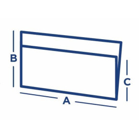 Papieren zak Vetvrij open 22x7,6cm wit (100 stuks)