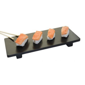 Bamboe sushi dienblad zwart 30x11x2,5cm (40 stuks)