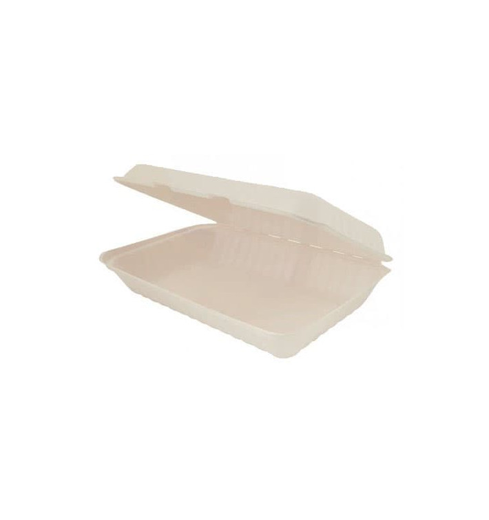Boîte Canne à Sucre Couvercle à charnière Naturel 335x230x75mm (50 Utés) Boîte Canne à Sucre Couvercle à charnière Naturel 335x230x75mm (50 Utés)