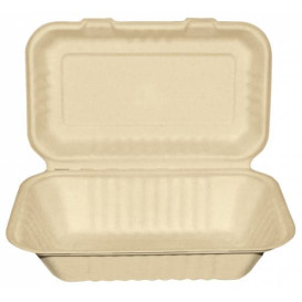 Suikerriet Gescharnierd Container "Menu Box" Naturel 22,5x16,5x6,4cm (200 stuks)