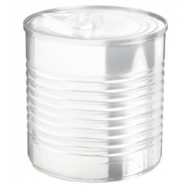 Proeving plastic conservenblik PS transparant 110ml Ø6x5,7cm (25 stuks) 