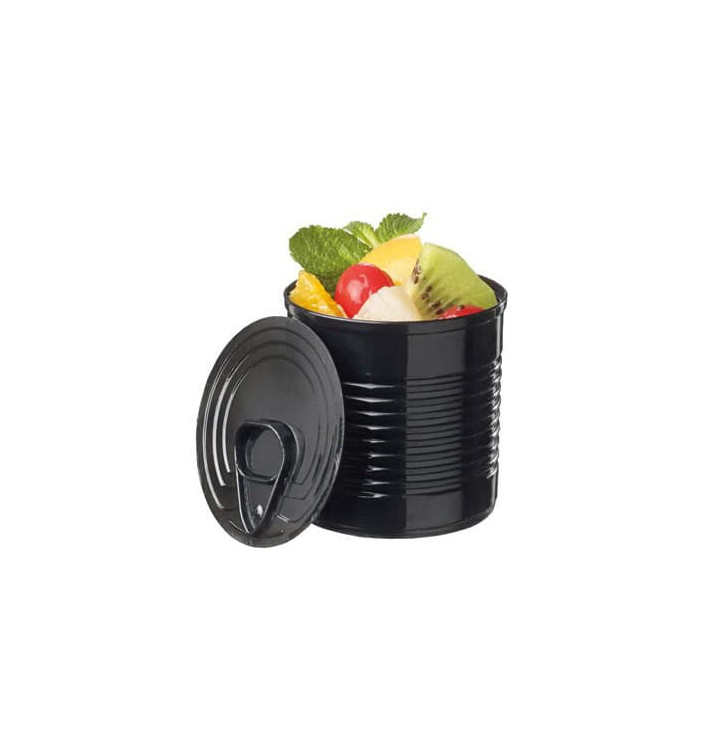 Boîte de Conserve Noire PS 60ml Ø5,1x4,8cm (200 Utés) Boîte de Conserve Noire PS 60ml Ø5,1x4,8cm (200 Utés)