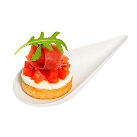 Mise en Bouche Ovale Canne à Sucre Blanc 8x5 cm (500 Utés)