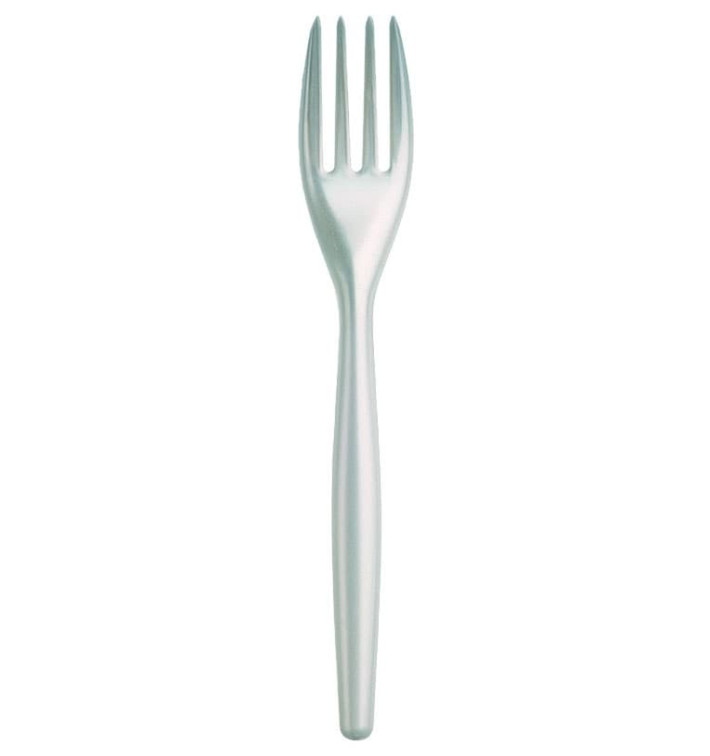 Fourchette Plastique Easy PS Blanc Perle 180mm (500 Unités) Fourchette Plastique Easy PS Blanc Perle 180mm (500 Unités)