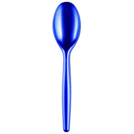 Cuillère Plastique Easy PS Bleu Perle 185mm (500 Unités)