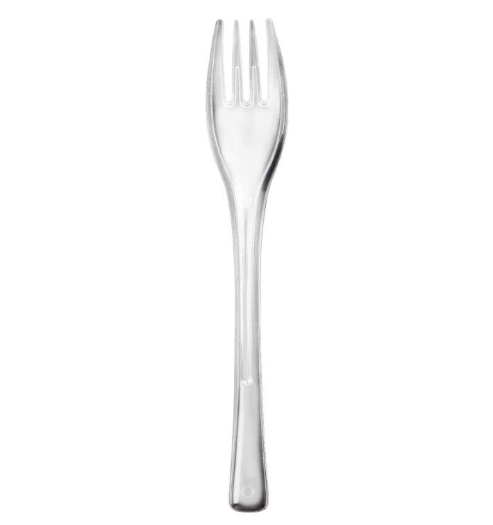 Plastic PS vork "Flen" transparant 14cm (50 stuks) Plastic PS vork "Flen" transparant 14cm (50 stuks)