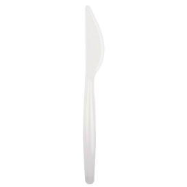 couteau Plastique Easy PS Blanc 185mm (20 Unités)