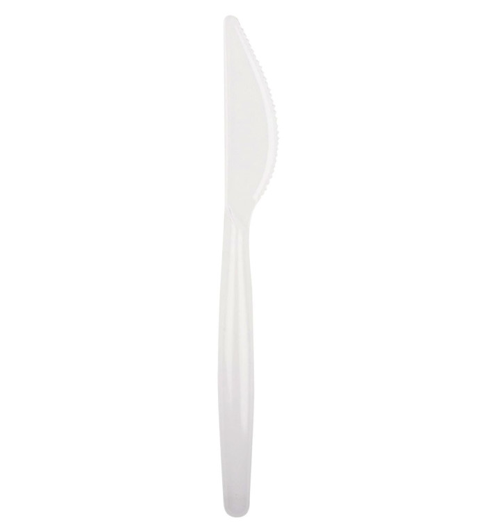couteau Plastique Easy PS Blanc 185mm (500 Unités) couteau Plastique Easy PS Blanc 185mm (500 Unités)
