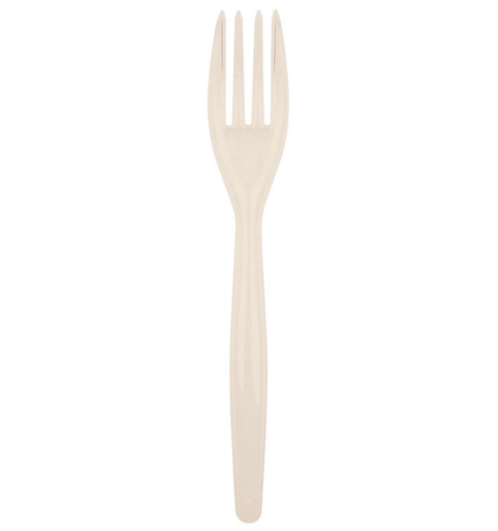 Fourchette Plastique Easy PS Crème 180mm (20 Unités) Fourchette Plastique Easy PS Crème 180mm (20 Unités)