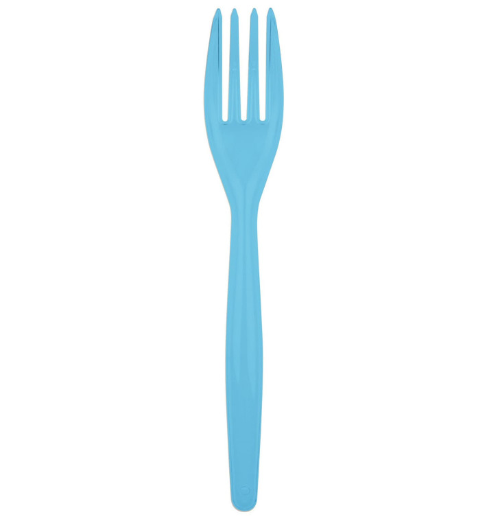 Fourchette Plastique Easy PS Turquoise 180mm (20 Unités) Fourchette Plastique Easy PS Turquoise 180mm (20 Unités)