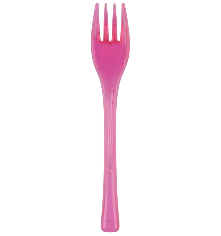 Fourchette Plastique Fly Fuchsia Transp. 140mm (50 Unités) Fourchette Plastique Fly Fuchsia Transp. 140mm (50 Unités)