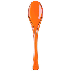 Plastic lepel PS "Flen" oranje transparant 14,5cm (3000 stuks)