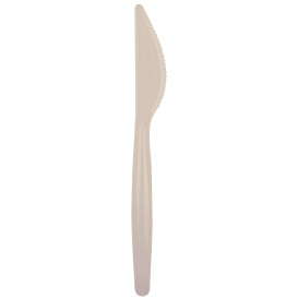 Plastic PS mes "Easy" beige 18,5cm (20 stuks) 