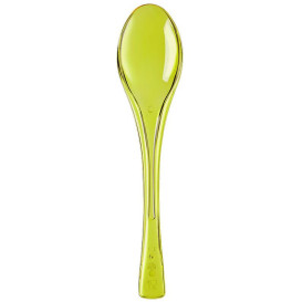 Cuillère Plastique  Fly jaune Transp. 145mm (50 Unités)
