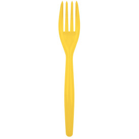 Plastic PS vork "Easy" geel 18cm (500 stuks)