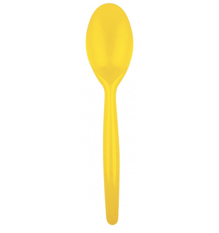 Plastic lepel PS "Easy" geel 18,5 cm (500 stuks)