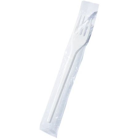 Fourchette Plastique Blanche 170mm en Sachet (1.000 Utés)