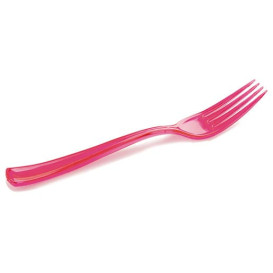 Fourchette Plastique Premium Framboise 190mm (10 Unités)