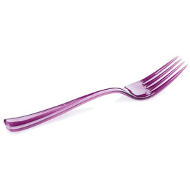 Fourchette Plastique Premium Aubergine 190mm (180 Unités)