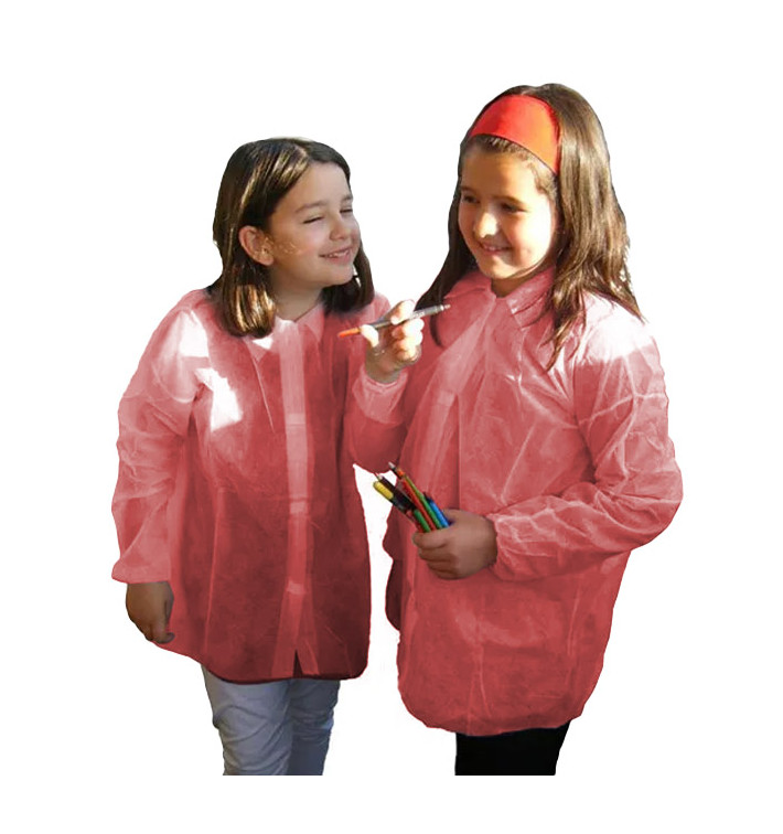 Blouse Enfant PP Rouge Velcro et Sans Poches (1 Uté) Blouse Enfant PP Rouge Velcro et Sans Poches (1 Uté)