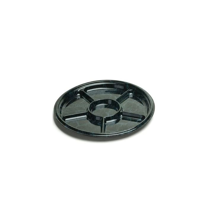 Plateau Plastique 6C Marbré 30 cm (50 Utés) Plateau Plastique 6C Marbré 30 cm (50 Utés)