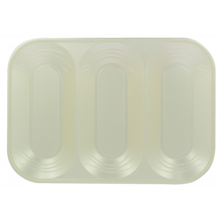 Plastic Compartment dienblad "X-Table" 3C parel 33x23cm (2 stuks) 