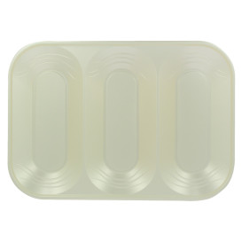 Plastic Compartment dienblad "X-Table" 3C parel 33x23cm (30 stuks)