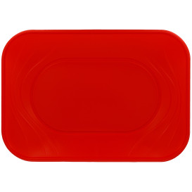 Plateau Plastique PP "X-Table" Rouge 330x230mm (60 Utés)