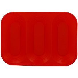 Plateau Plastique PP "X-Table" 3C Rouge 330x230mm (30 Utés)