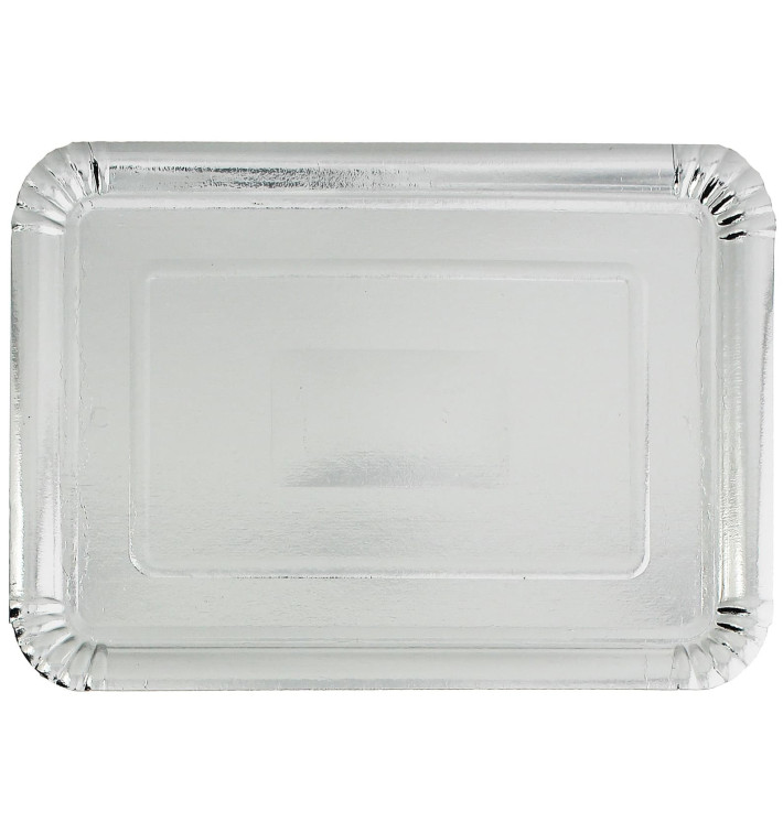 Plat rectangulaire en Carton Argenté 25x34cm (800 Unités) Plat rectangulaire en Carton Argenté 25x34cm (800 Unités)