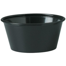 Plastic souffle beker PS zwart 100ml Ø7,3cm (2500 stuks)