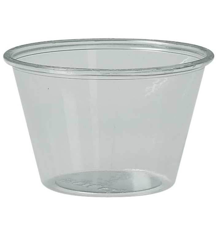 Plastic souffle beker PS transparant 120ml Ø7,3cm (250 stuks) Plastic souffle beker PS transparant 120ml Ø7,3cm (250 stuks)
