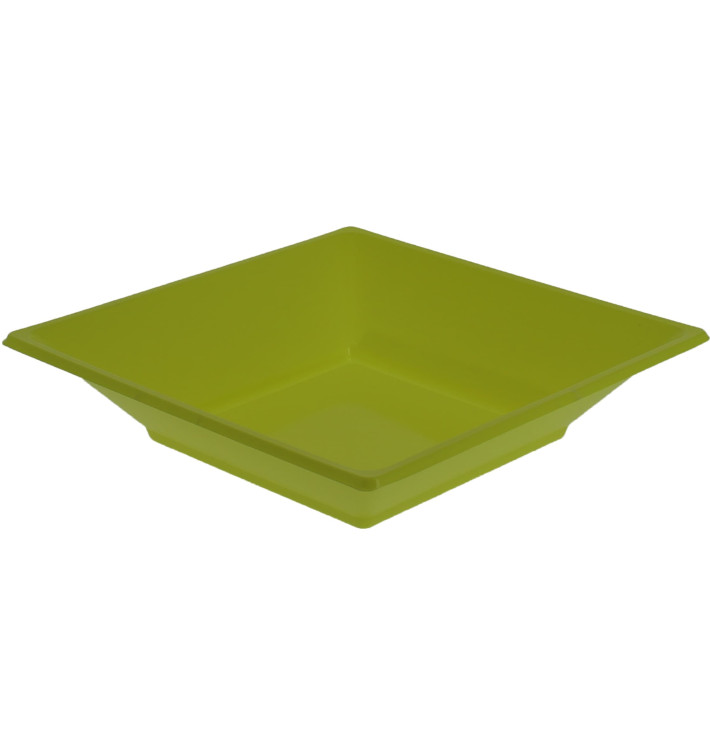 Plastic bord Diep Vierkant pistache groen 17 cm (750 stuks) Plastic bord Diep Vierkant pistache groen 17 cm (750 stuks)