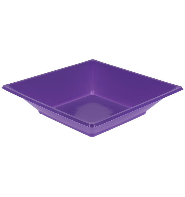 Plastic bord Diep Vierkant lila 17 cm (25 stuks) Plastic bord Diep Vierkant lila 17 cm (25 stuks)