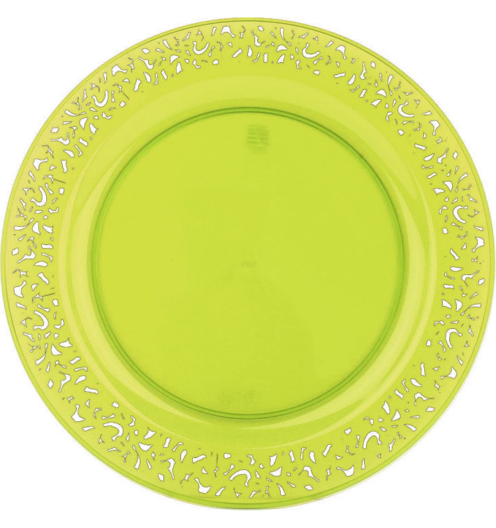 Assiette Plastique Ronde "Lace" Vert Ø19cm (4 Utés) Assiette Plastique Ronde "Lace" Vert Ø19cm (4 Utés)